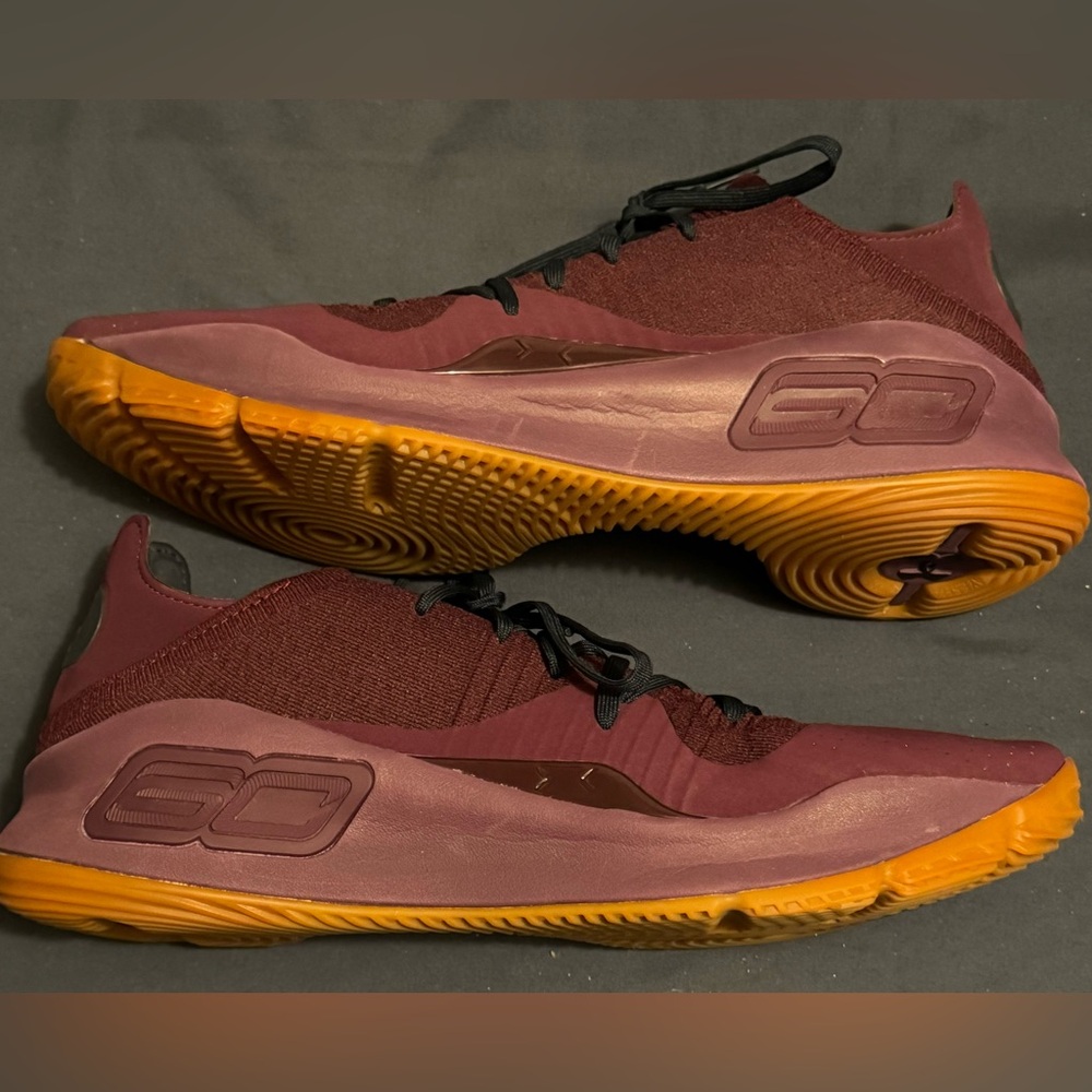 Under Armour Steph Curry 4 Low Merlot Size 14 New With Box (No Lid)